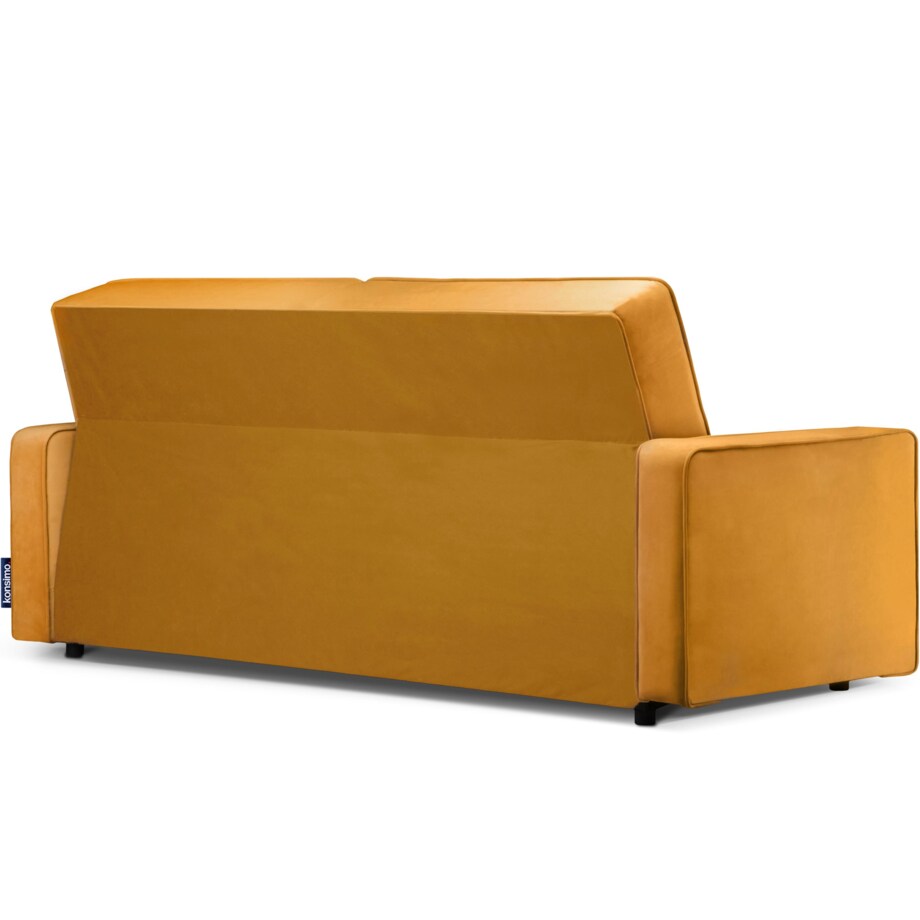KONSIMO ORIO Rozkładana sofa w kolorze żółtym do salonu