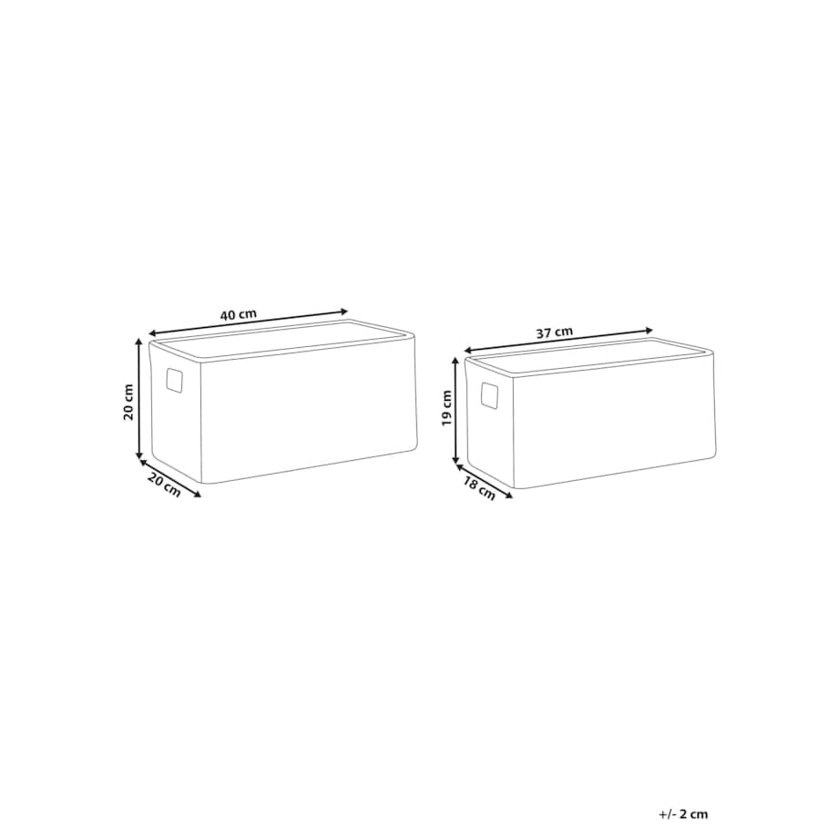 Zestaw 2 koszy z trawy morskiej jasny DONGHA