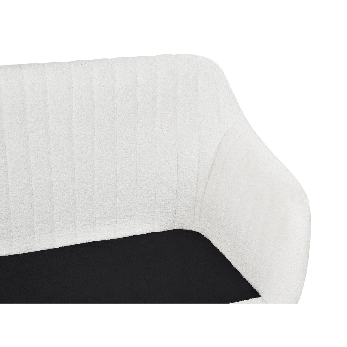 Ławka tapicerowana 2-osobowa boucle złamana biel TABY