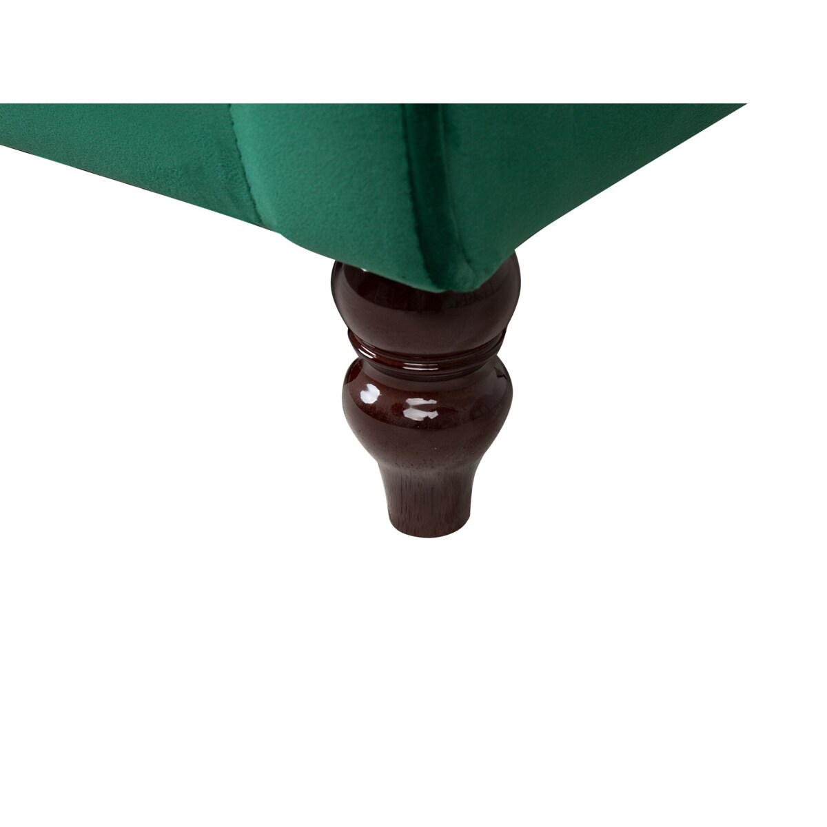 Sofa 3-osobowa welurowa zielona FENSTAD