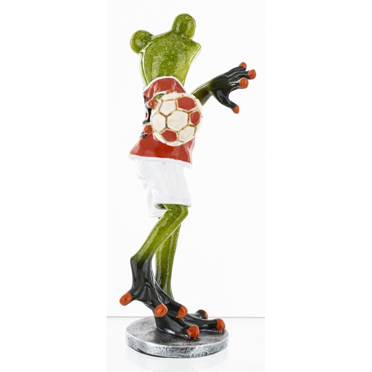 Figurka - żabka 17x10,5x7,5 cm FROGG piłkarz