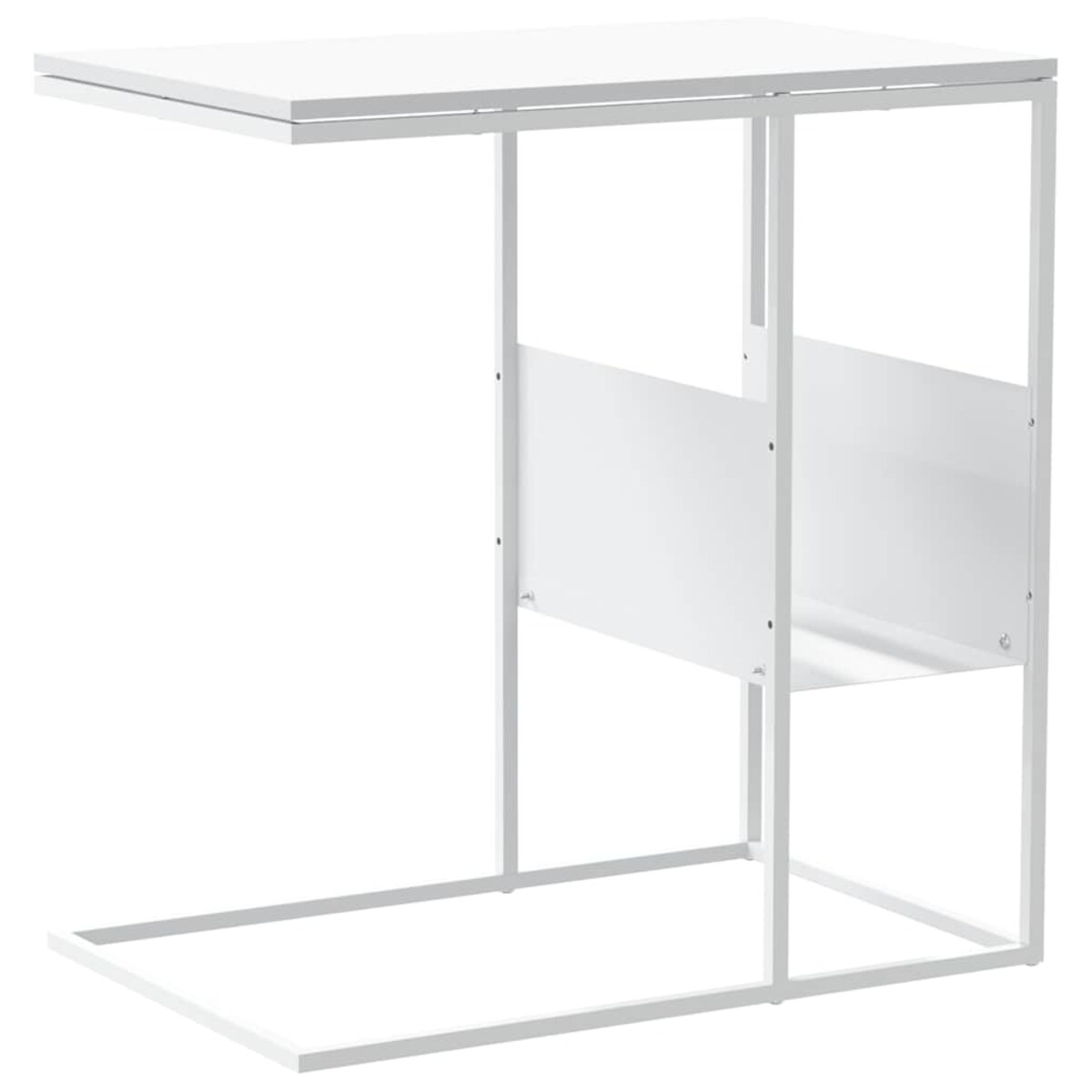 vidaXL Stolik boczny, biały, 55x36x59,5 cm, materiał drewnopochodny