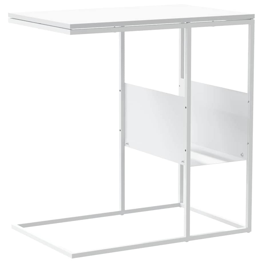 vidaXL Stolik boczny, biały, 55x36x59,5 cm, materiał drewnopochodny