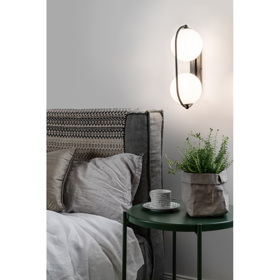 KOBAN E czarna lampa ścienna / kinkiet