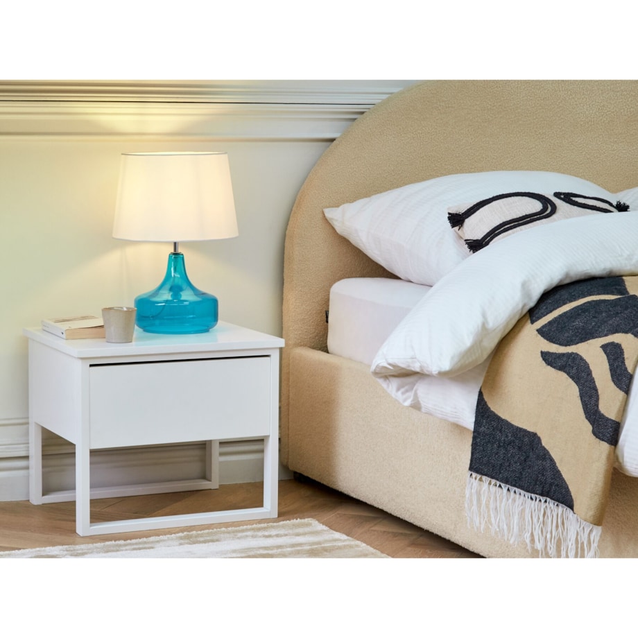 Lampa stołowa szklana niebieska ERZEN