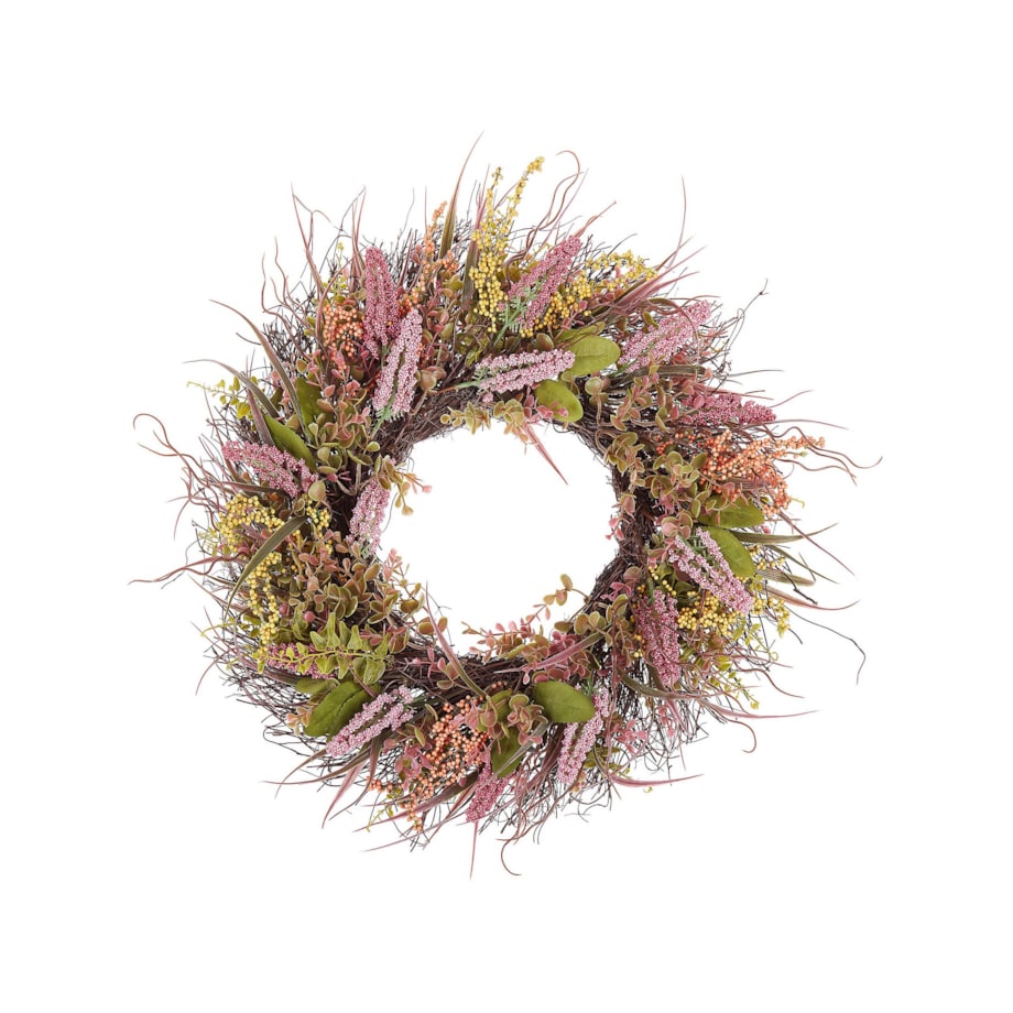 Wianek na drzwi ø 50 cm różowo-zielony GUANCHA