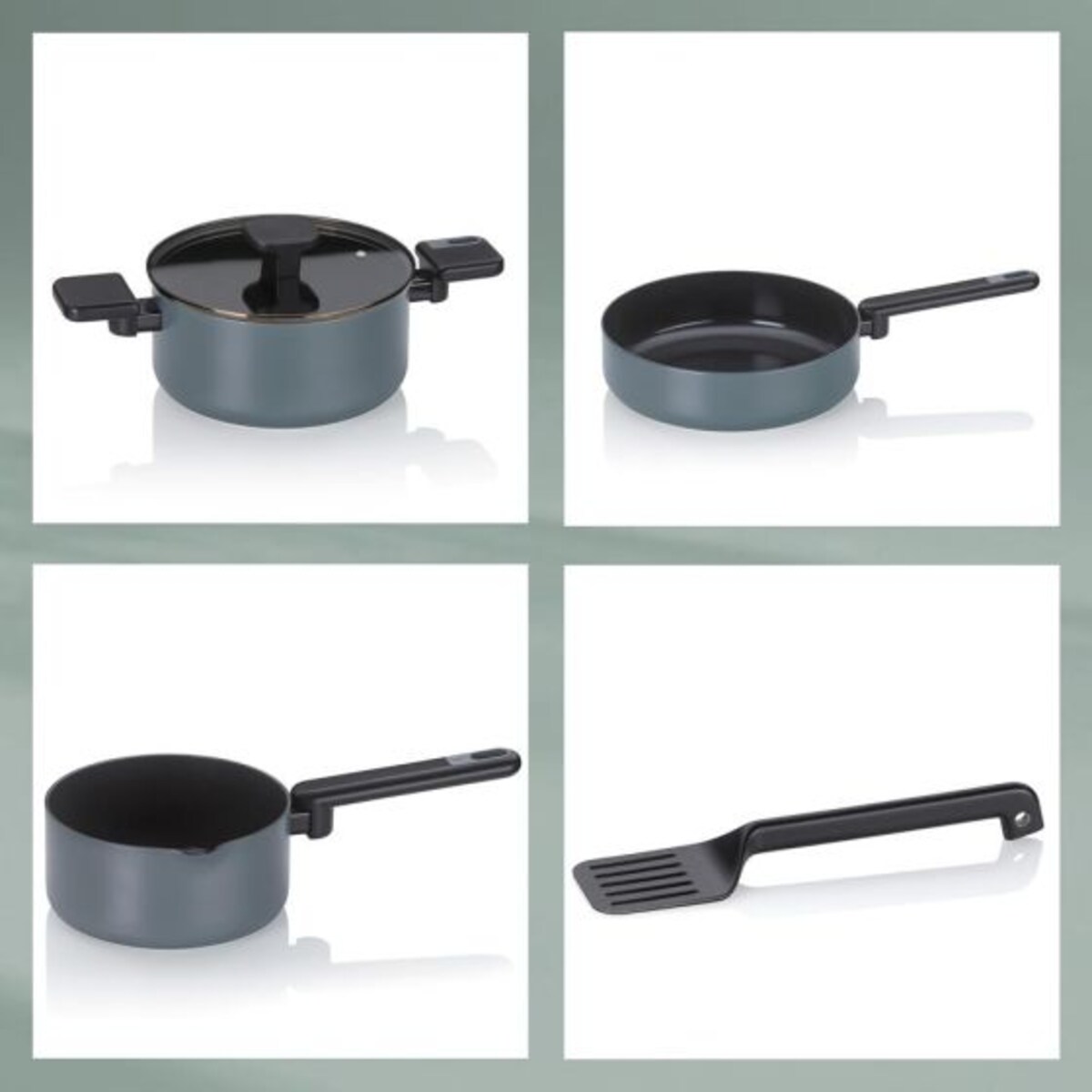 Zestaw naczyń (ciemnoszarych) Mira Kela