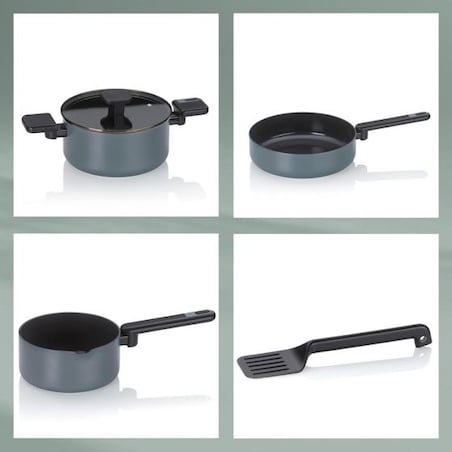 Zestaw naczyń (ciemnoszarych) Mira Kela