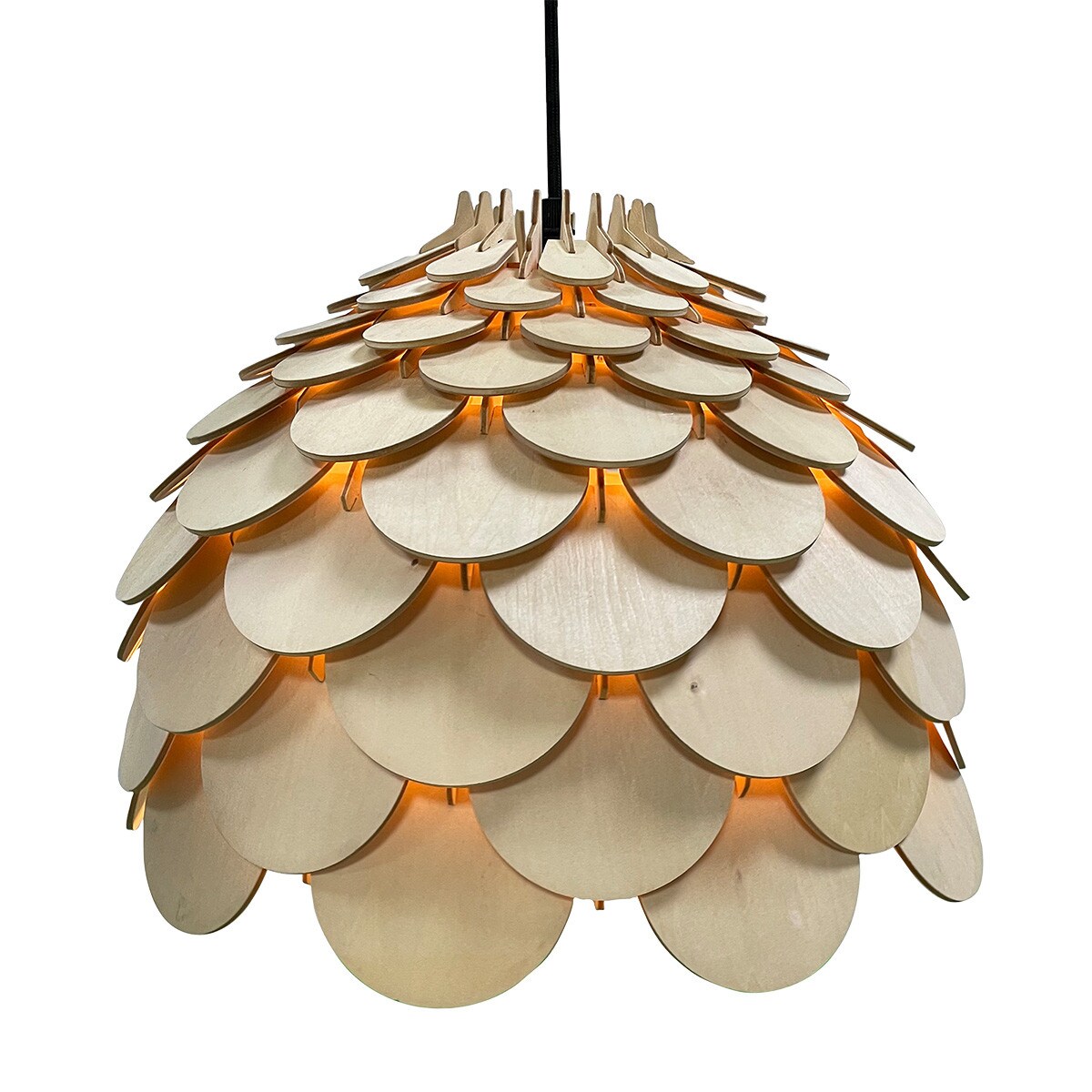 LAMPA wisząca BURGO LP-101335/1P S Light Prestige drewniana ekologiczna ananas