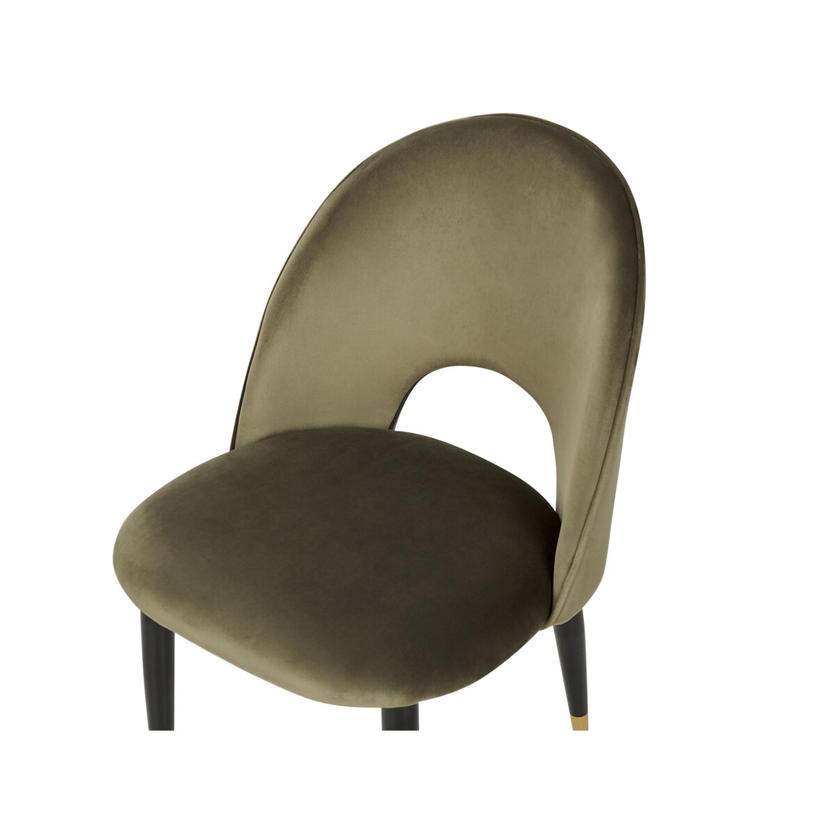 Zestaw 2 krzeseł do jadalni welurowy zielony MAGALIA