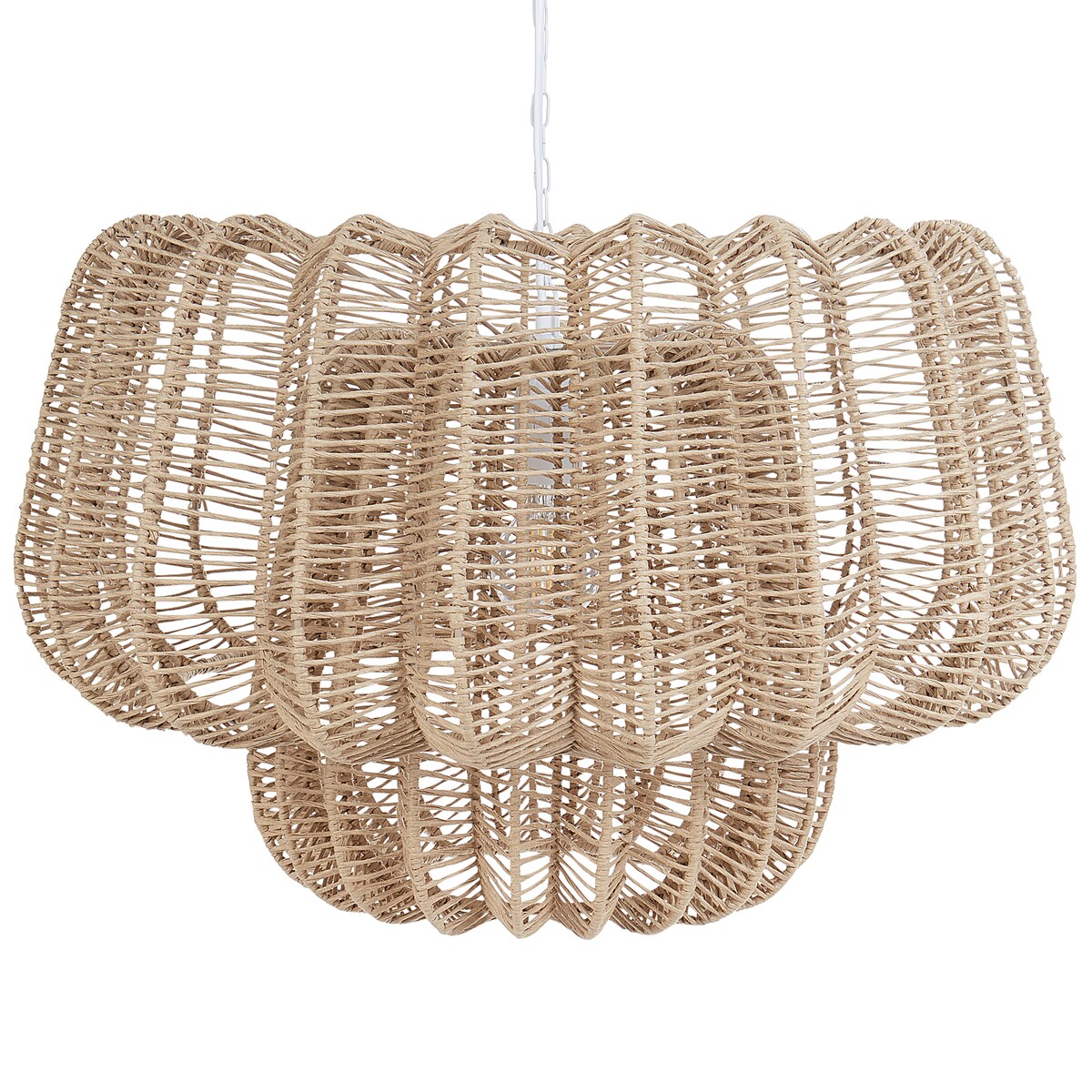 Lampa wisząca SAISI Papierowa plecionka Beżowy