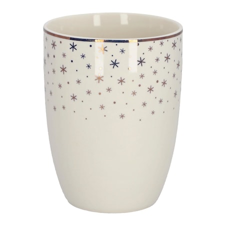 KUBEK PORCELANOWY Gwiazdki 320 ml NA ŚWIĘTA