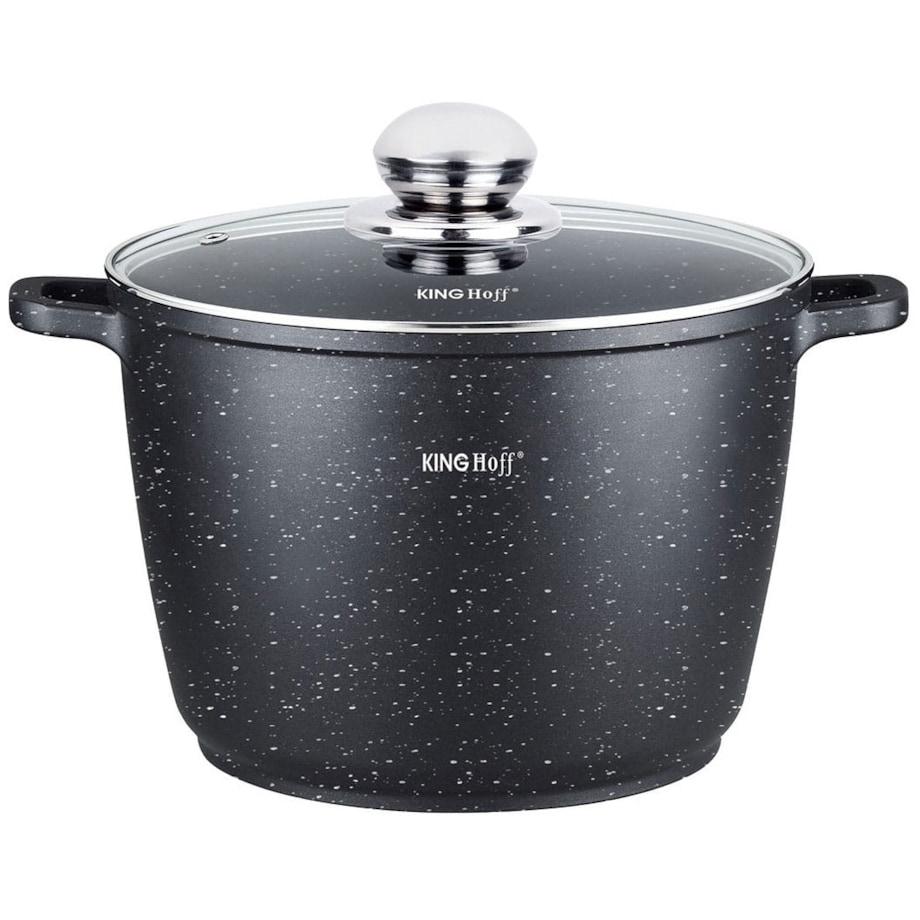 Garnek z powłoką marmurową 6.2L 24cm indukcja gaz KINGHOFF