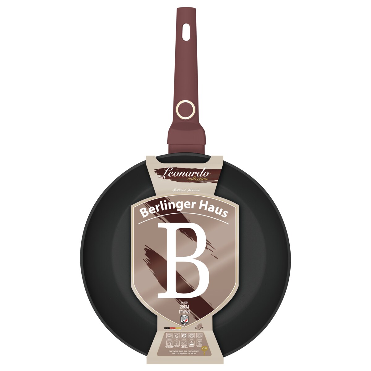 Patelnia z powłoką tytanową 28cm BerlingerHaus Leonardo BH-8024