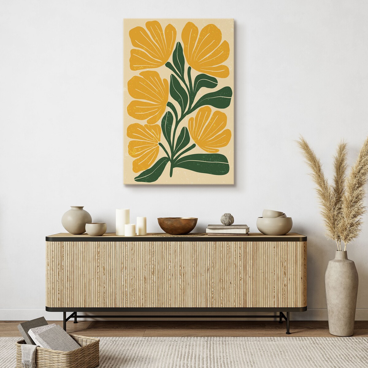 Obraz Pomarańczowy Bukiet Tropikalnych Kwiatów 30x40cm