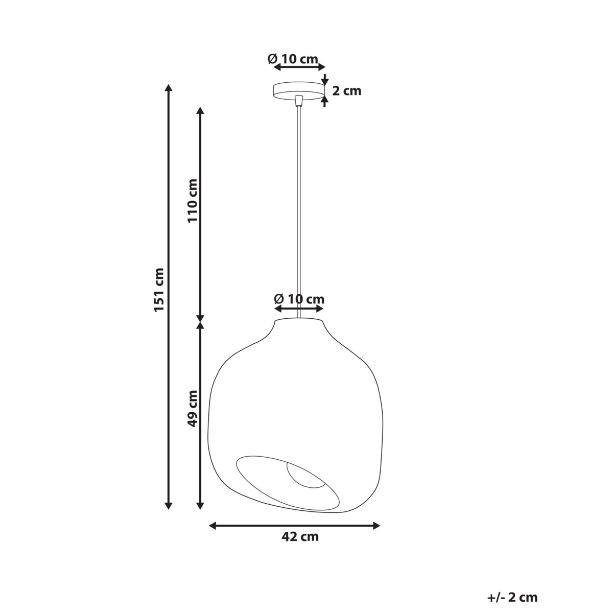Lampa wisząca GURABO Drewno bambusowe Naturalny