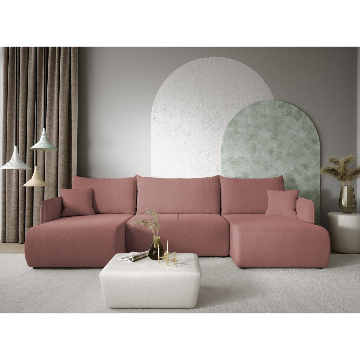 Narożnik FOREST U z funkcją spania Kolor: Curio 63