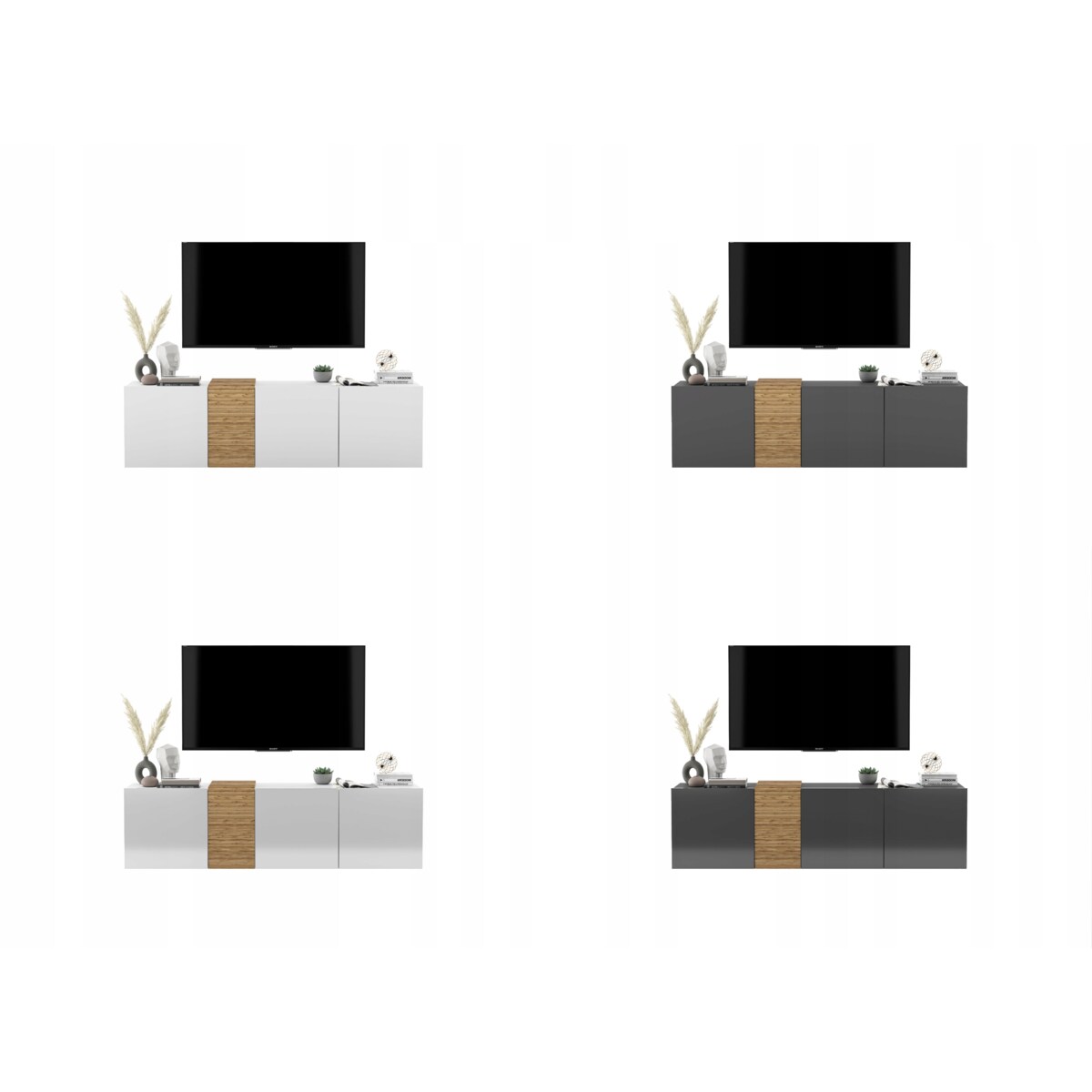 Szafka RTV Loft Komoda RTV Loft Biały MAT 160 cm