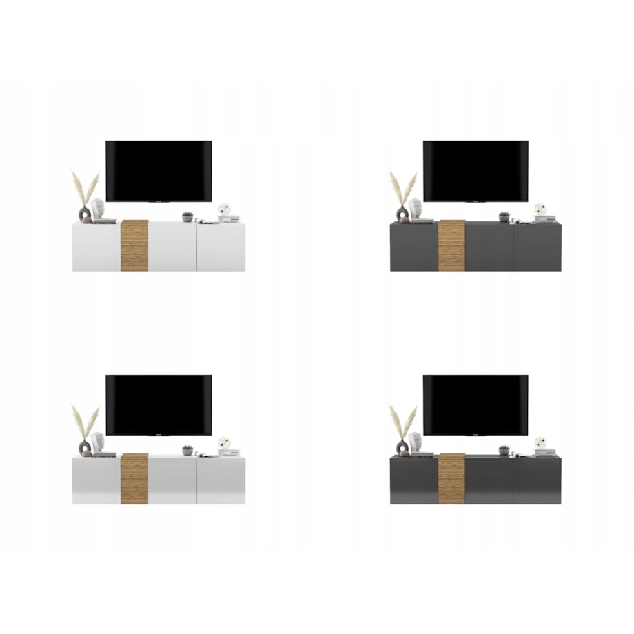 Szafka RTV Loft Komoda RTV Loft Biały MAT 160 cm