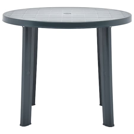 vidaXL Stolik ogrodowy, zielony, 89 cm, plastikowy