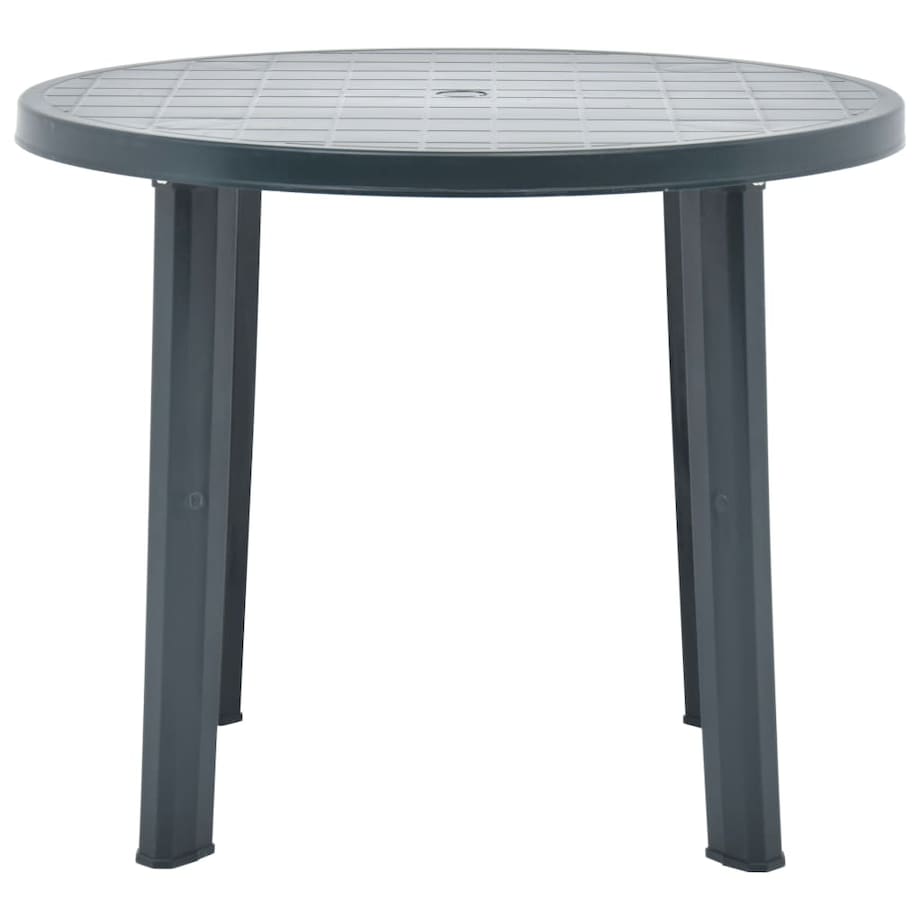 vidaXL Stolik ogrodowy, zielony, 89 cm, plastikowy