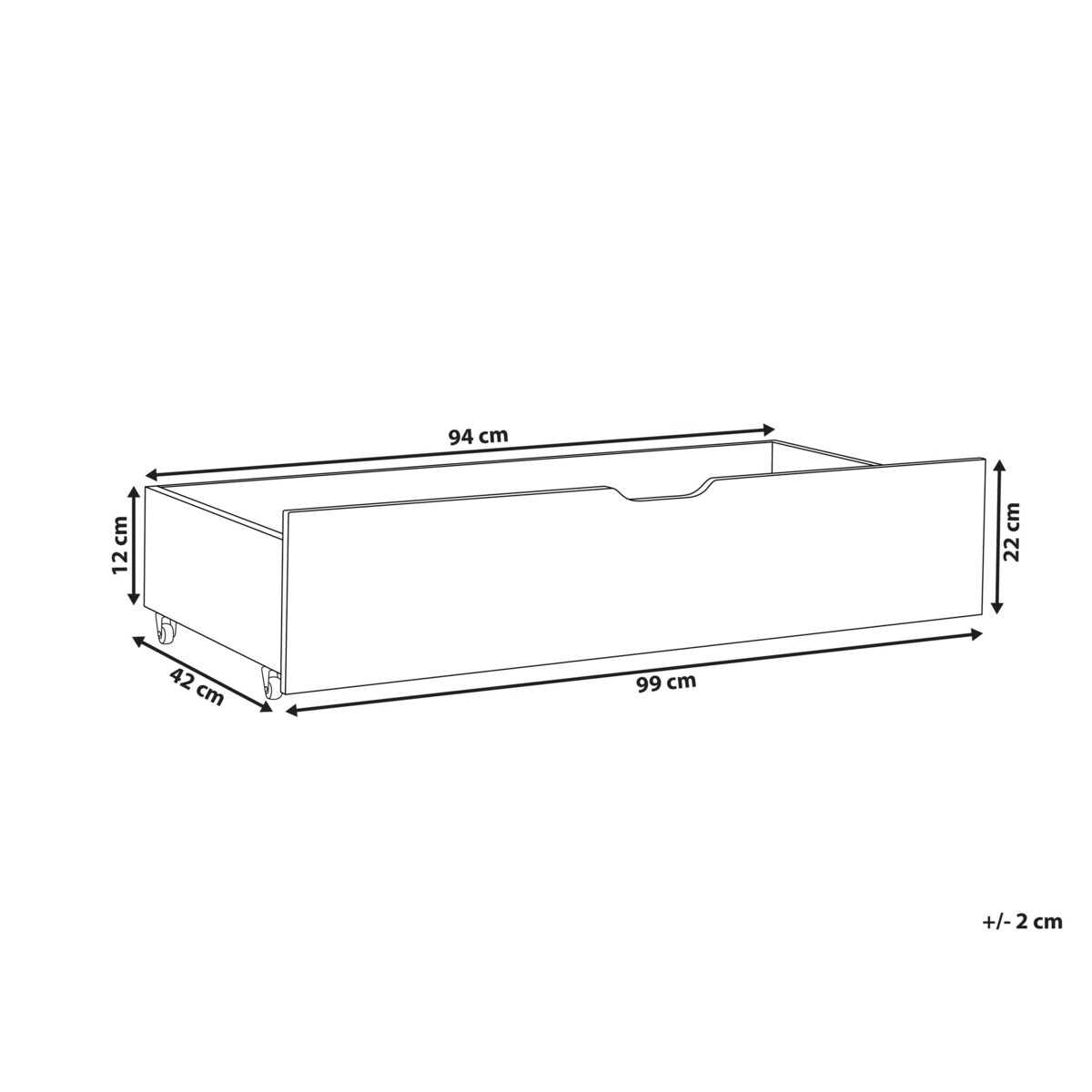 Szuflada do łóżka OLENDON Drewno Jasne drewno