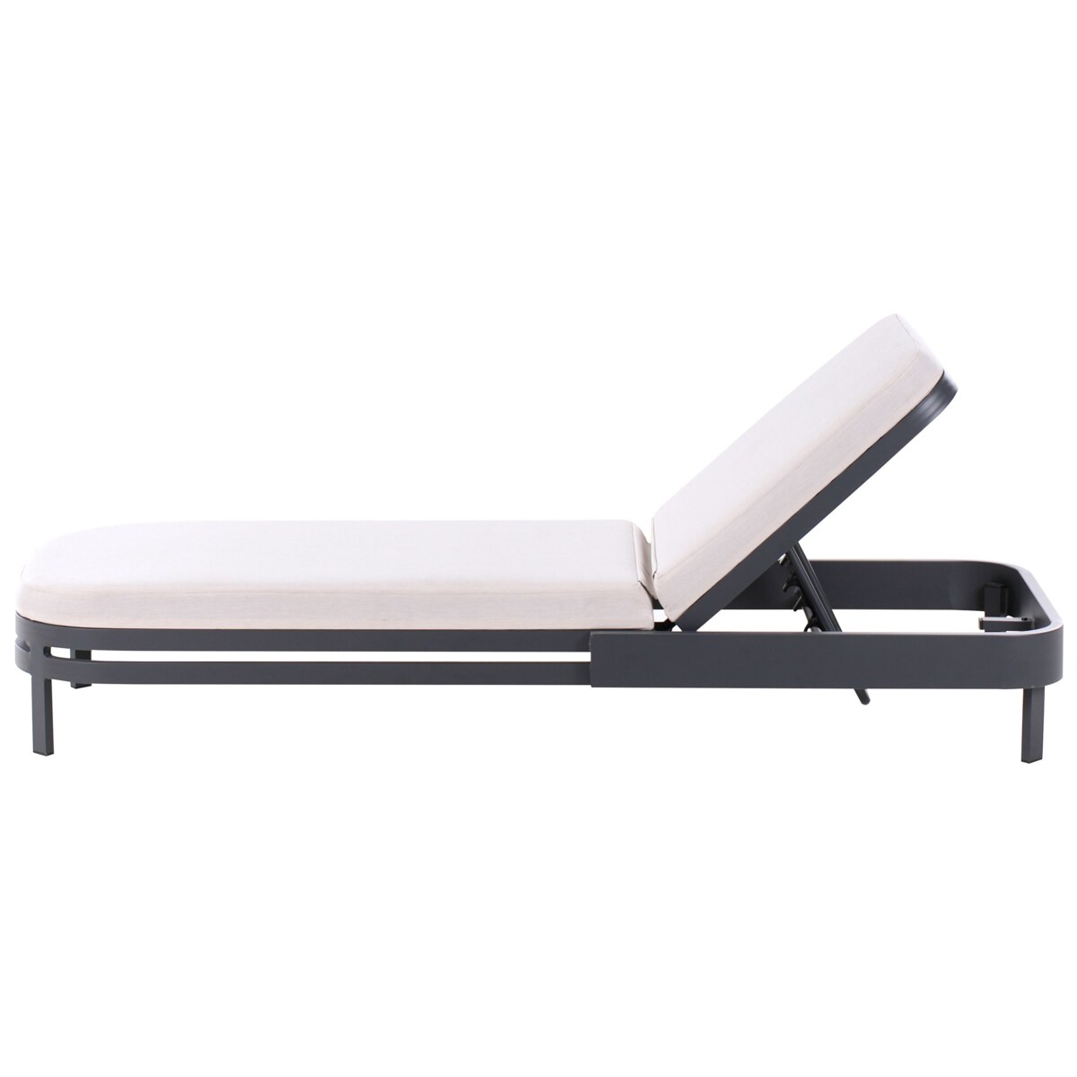 Leżak ogrodowy z poduszką NETTUNO Metal Jasnobeżowy