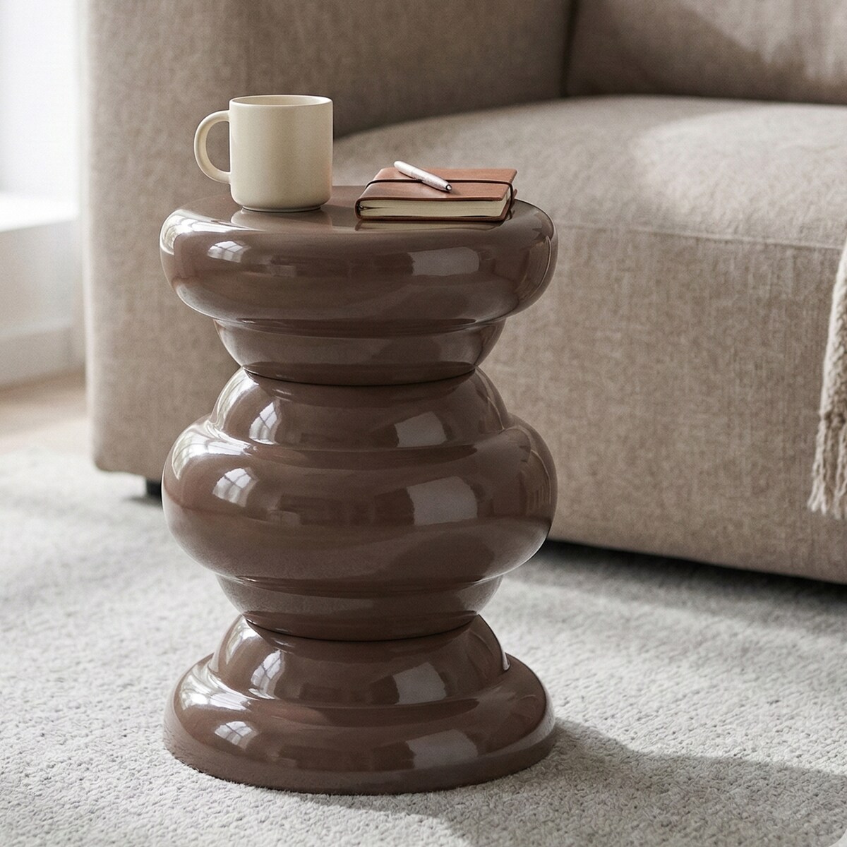 Stolik kawowwy, metalowy, Ø 32 x 41,5 cm