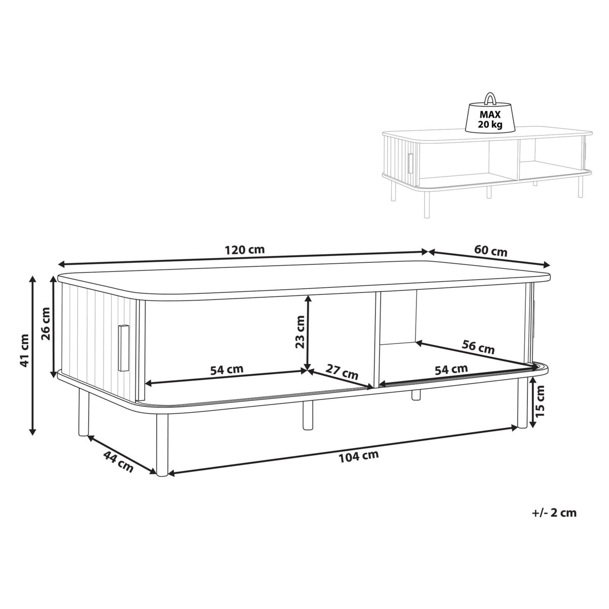 Stolik kawowy BRADLEY Czarny