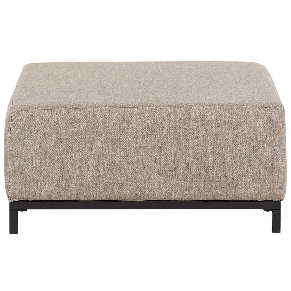 Otomana ogrodowa beżowa z czarnym ROVIGO