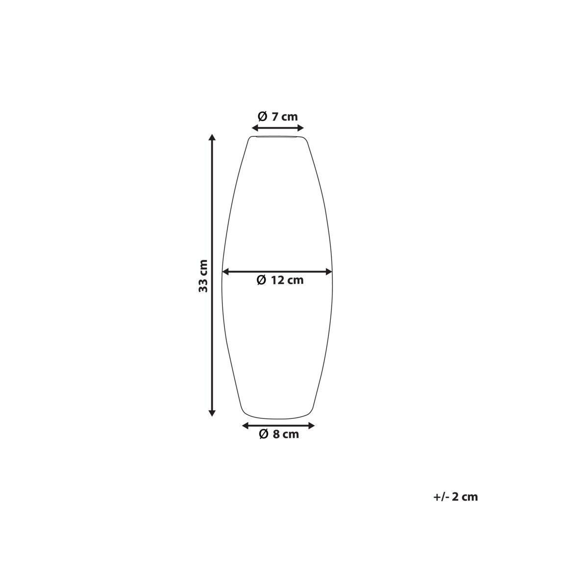 Wazon dekoracyjny ceramiczny srebrny ARPAD