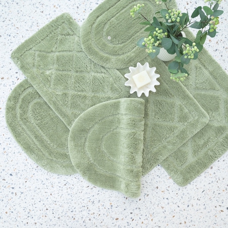 Zestaw 2szt Dywanik łazienkowy Soft 40x60 cm antyposlizgowy zielony