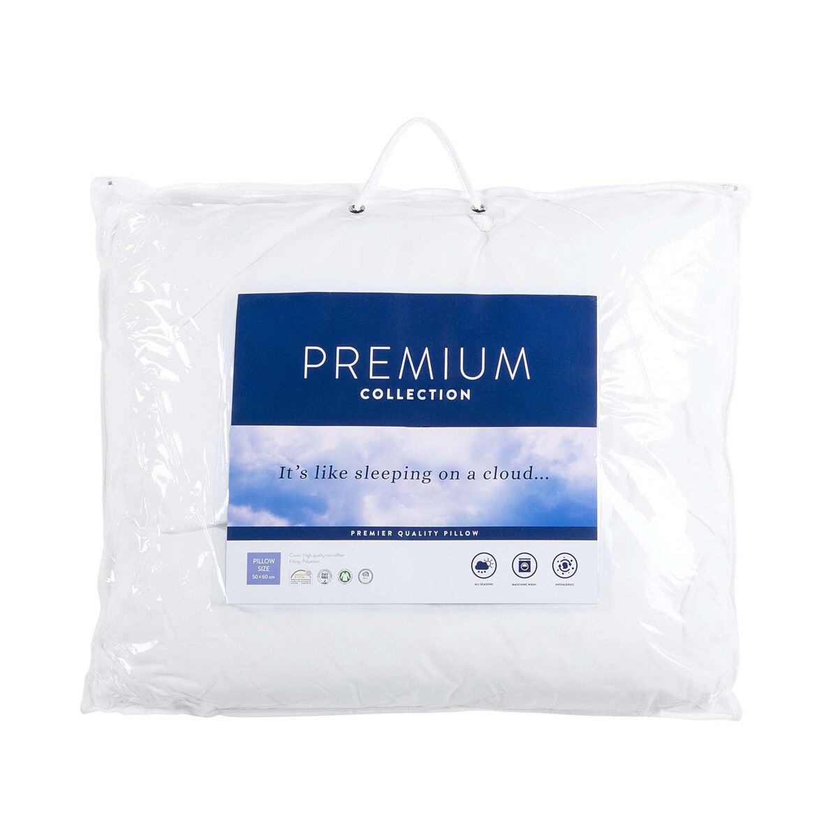 Zestaw 2 poduszek poliestrowych niskich 80 x 80 cm MANA