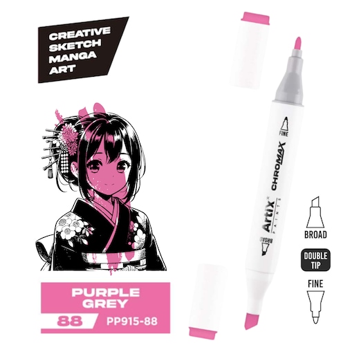 dwustronny marker kreatywny artix pp915-88 purple grey