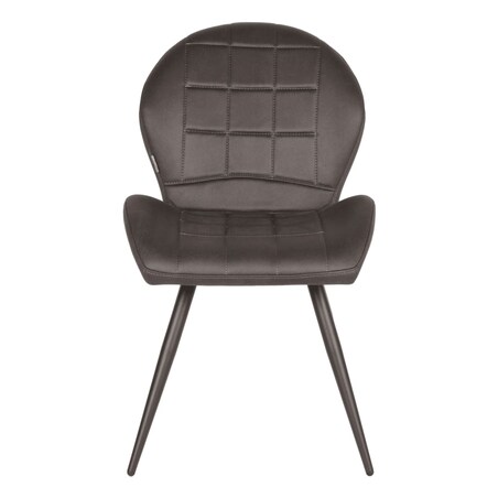 LABEL51 Krzesła stołowe Sil, 2 szt., 51x64x87 cm, antracyt, mikrofibra