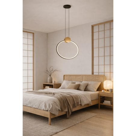 LAMPA WISZĄCA ZAFIRO L MOSIĄDZ CZERŃ