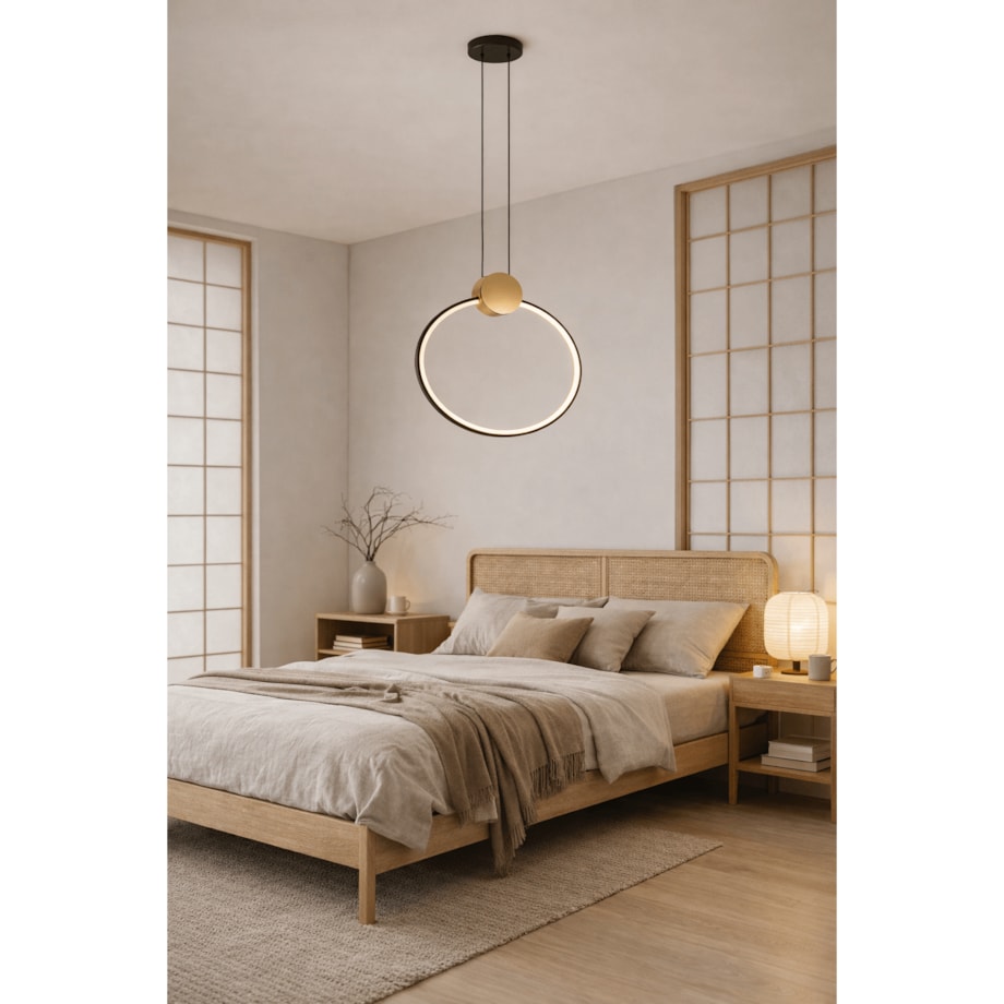 LAMPA WISZĄCA ZAFIRO L MOSIĄDZ CZERŃ