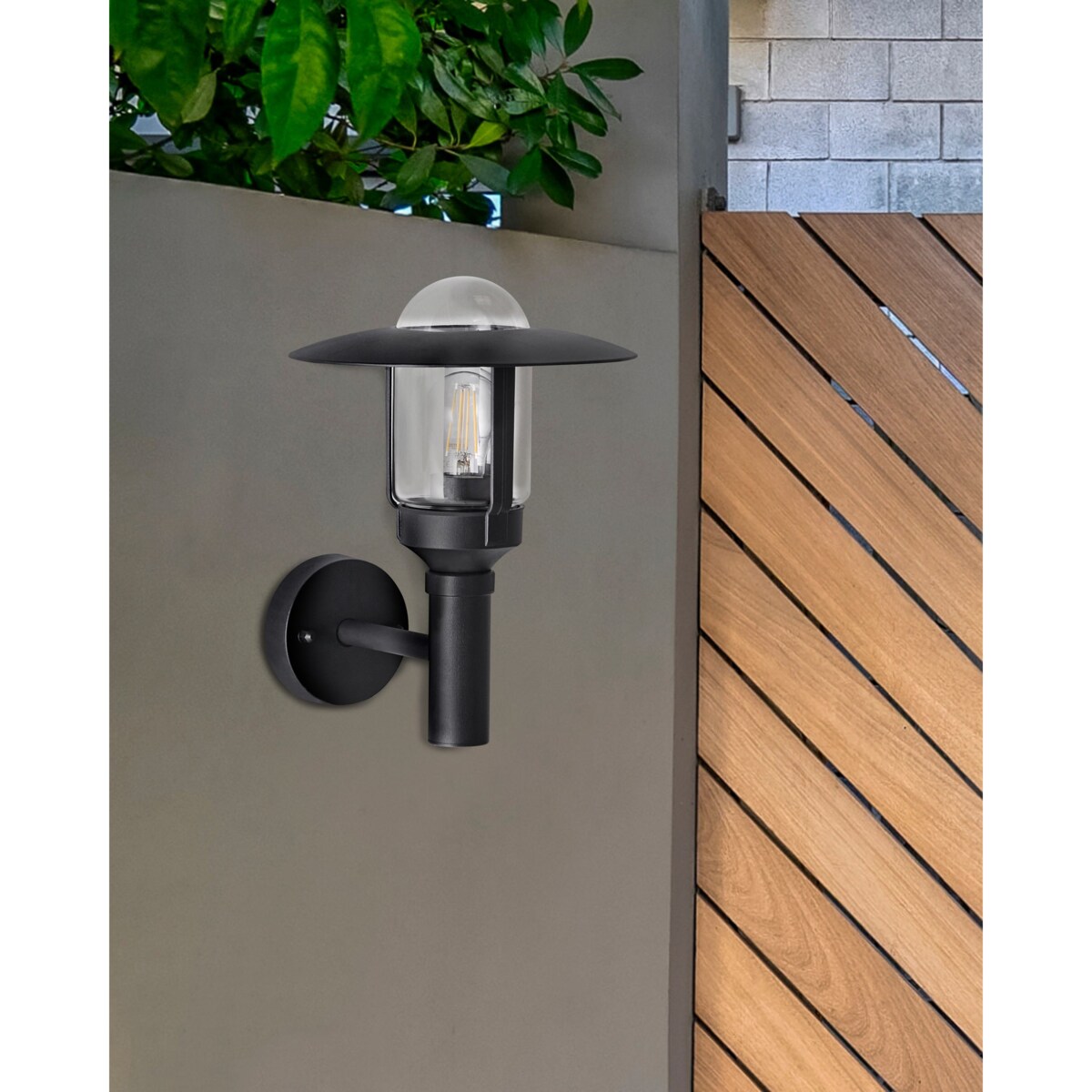 Lampa ścienna zewnętrzna czarna TIZU
