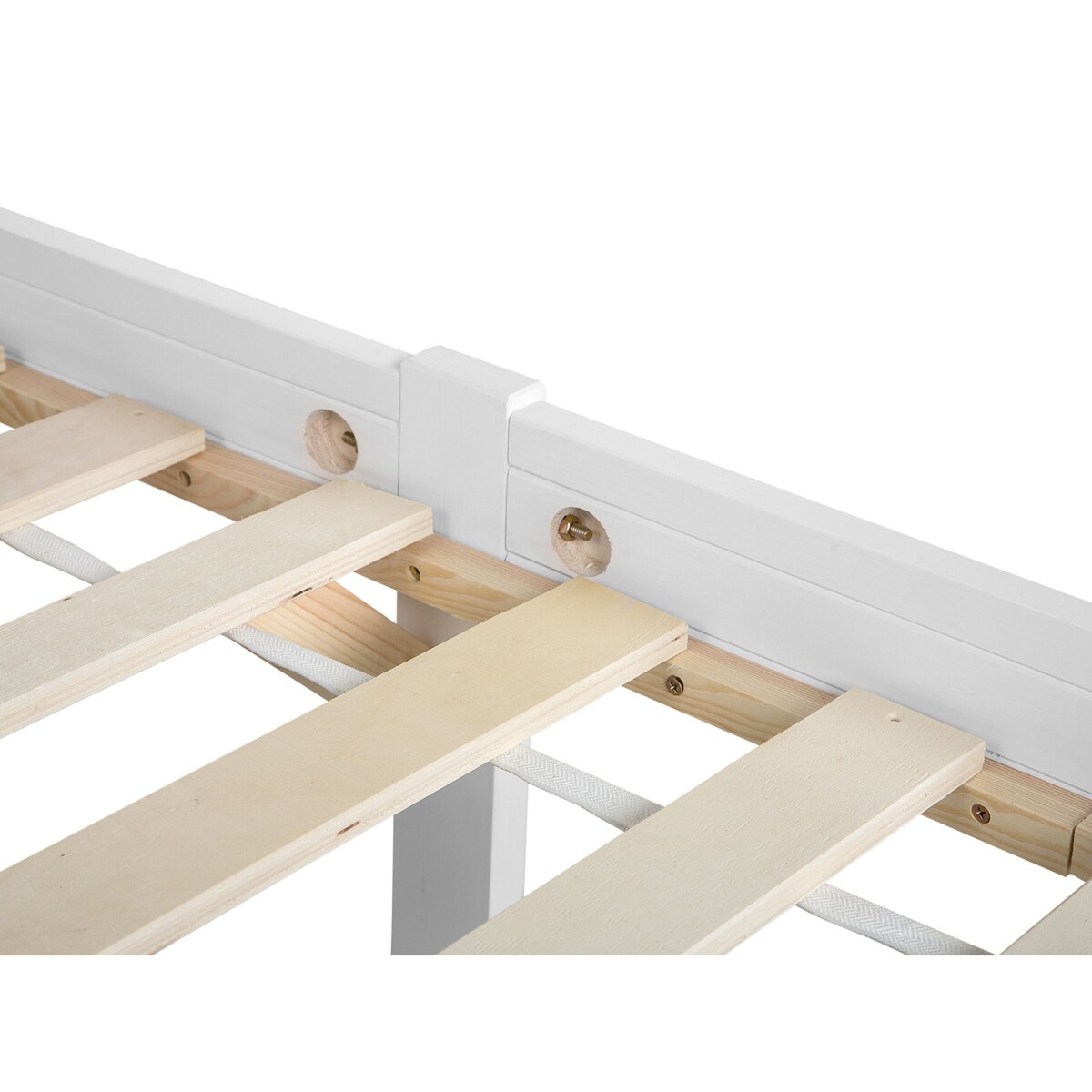 Łóżko drewniane 160 x 200 cm białe FLORAC