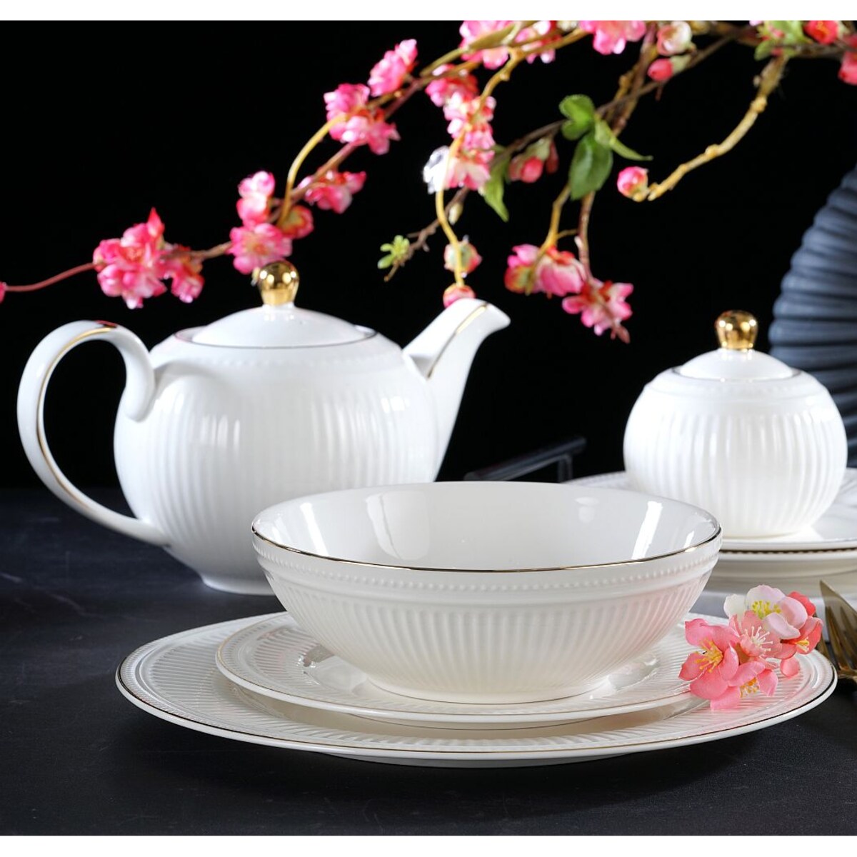 VILLA ITALIA Talerz płytki porcelanowy 27 cm EUNICE