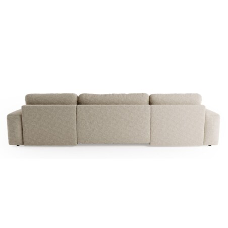 Narożnik U ILO z pojemnikiem na pościel i funkcja spania, ciemno-szary