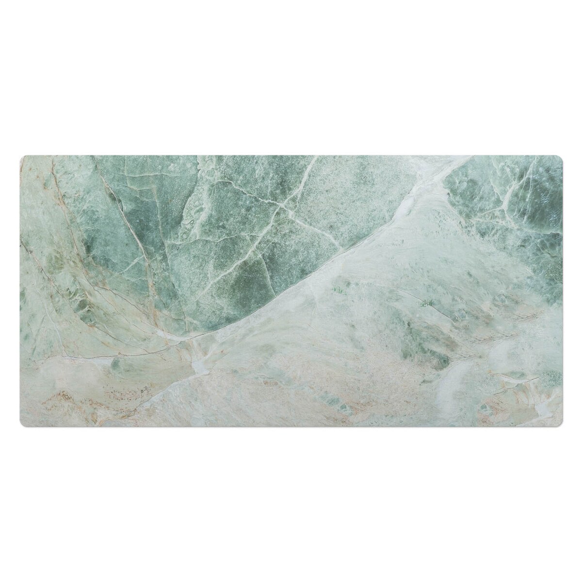 Zielona mata na biurko Marmurowy wzór natury, 90x45 cm