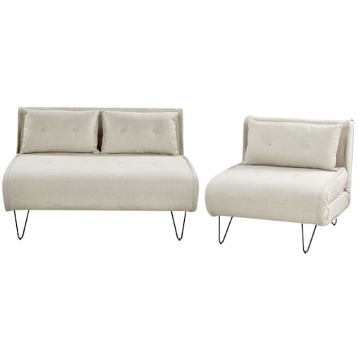 Komplet wypoczynkowy dla 3 osób VESTFOLD Jasnobeżowy