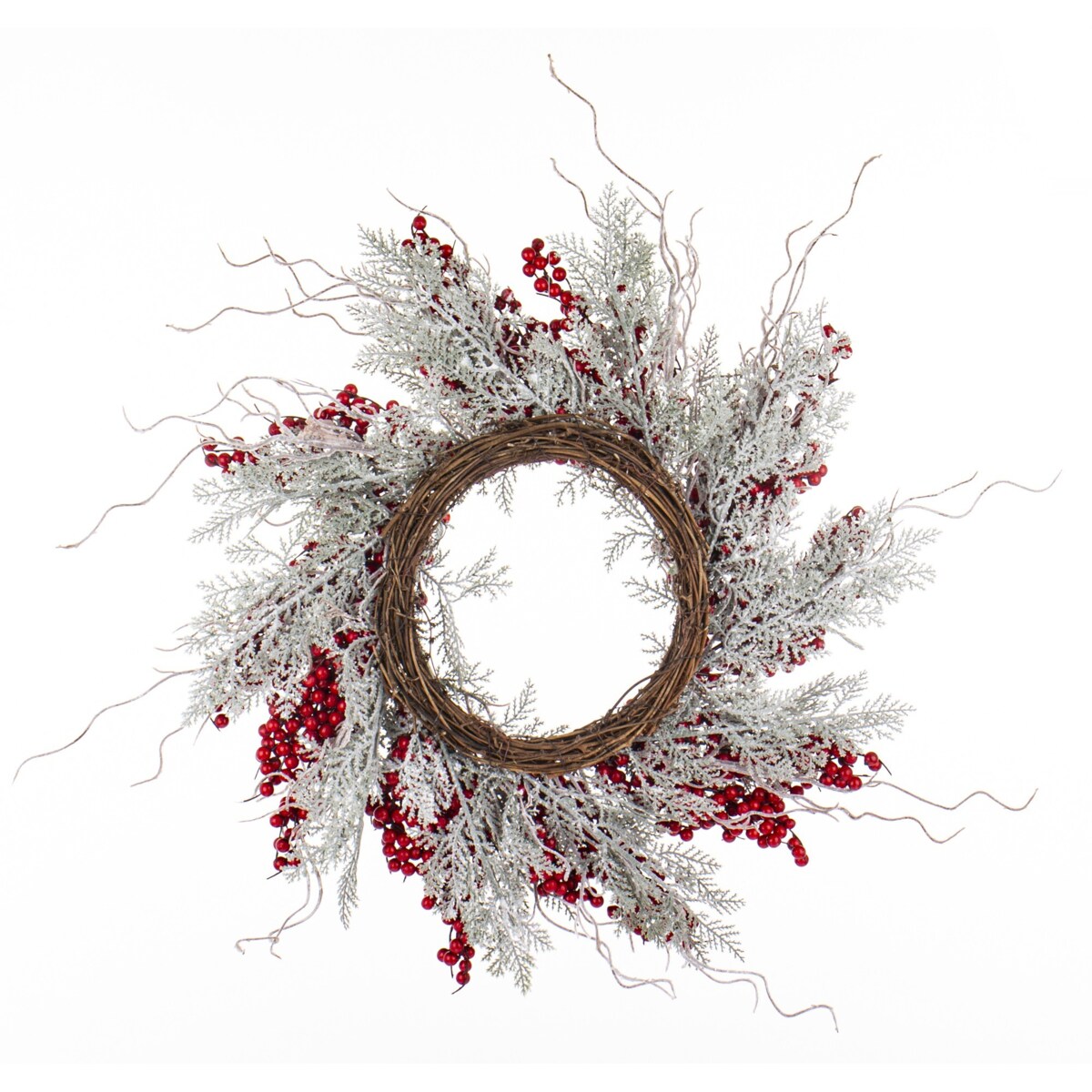Wianek świąteczny czerwono-biały Ø55 cm