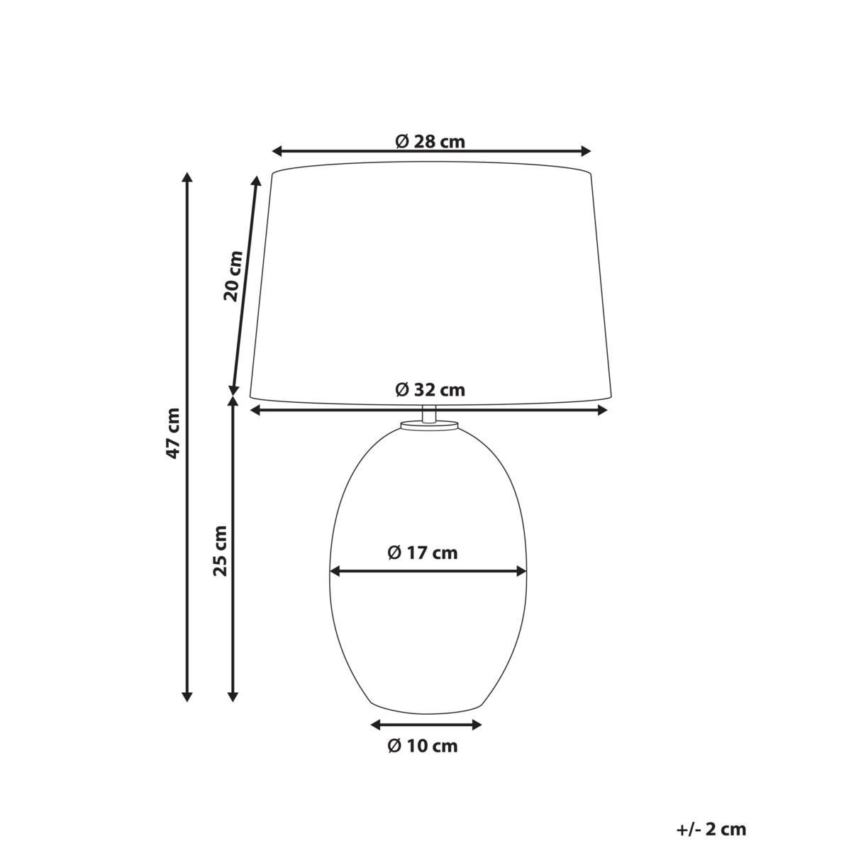 Lampa stołowa BONELLI Szary