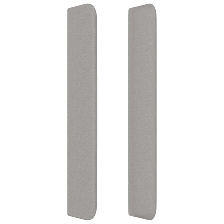 vidaXL Zagłówek uszak, jasnoszary, 103x16x118/128 cm, tkanina