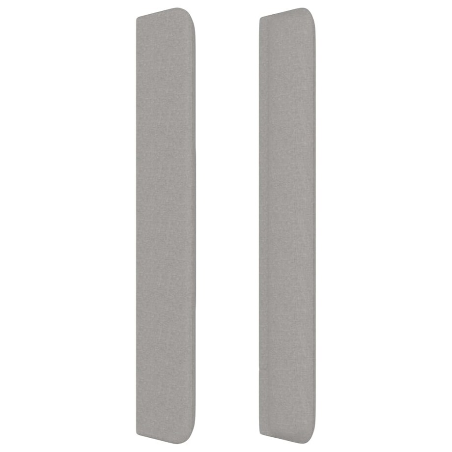 vidaXL Zagłówek uszak, jasnoszary, 103x16x118/128 cm, tkanina