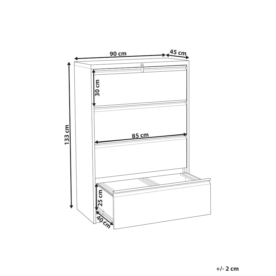 Szafka biurowa metalowa biała HALITE