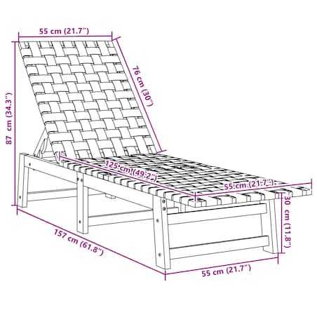 vidaXL Leżaki, 2 szt., czarne, lite drewno akacjowe i tkanina