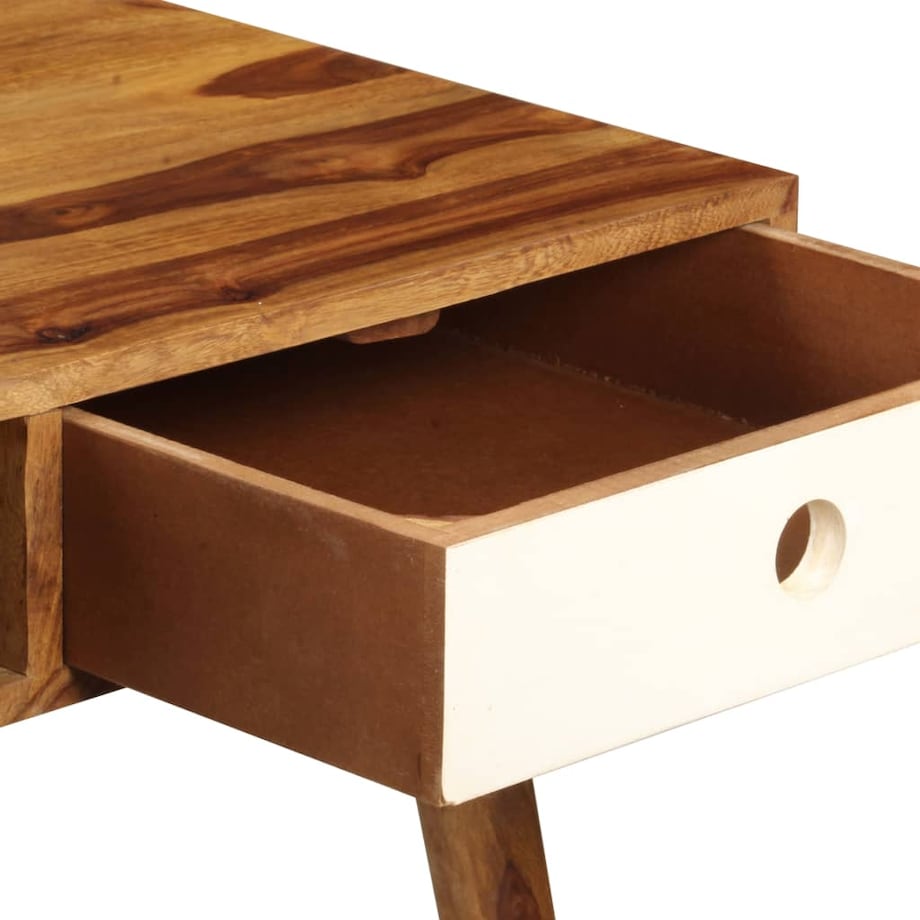 vidaXL Biurko, 110x55x76 cm, lite drewno akacjowe